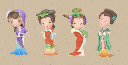 中国古代四大美女手绘图